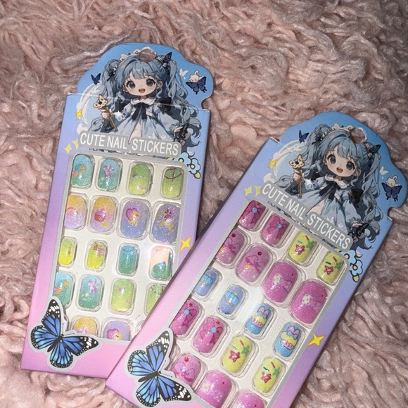 Cute Nail Stickers with Cartoon Design - Picture 1 of 3